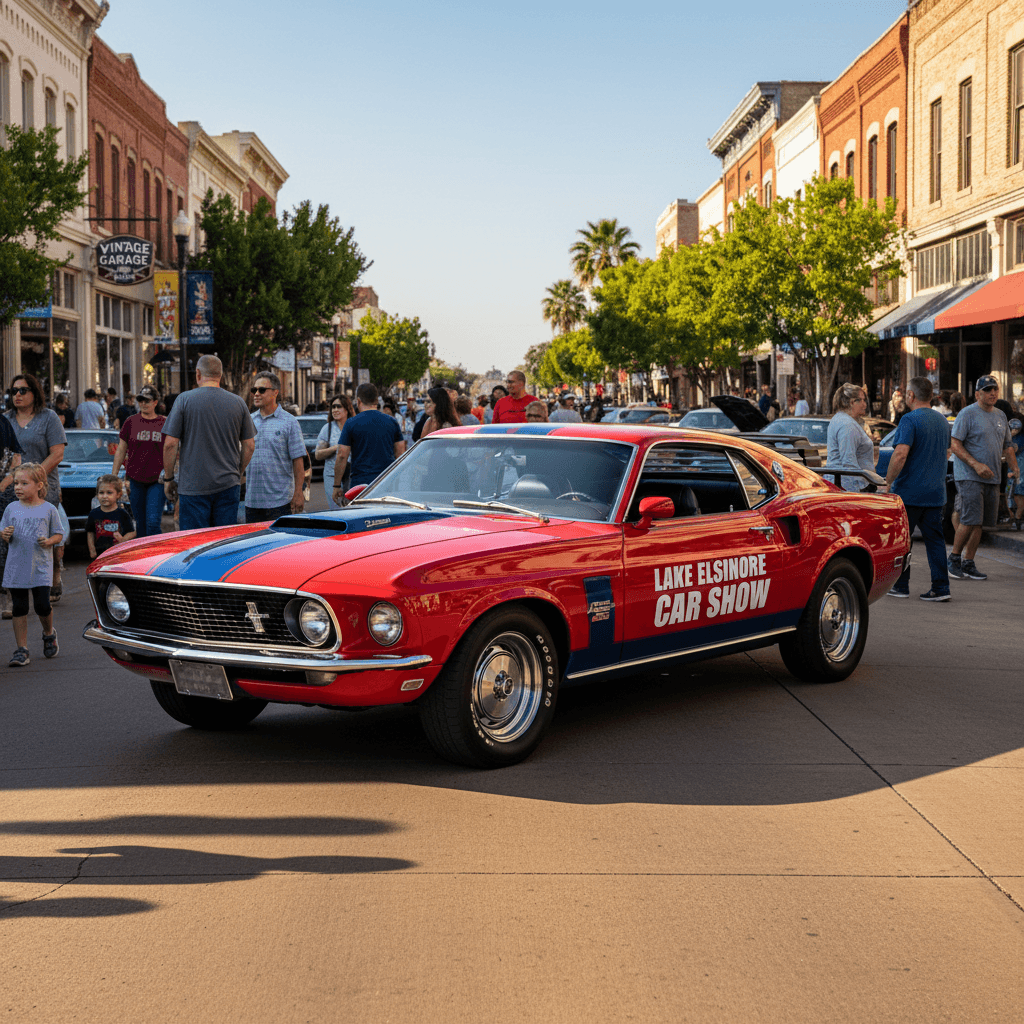 Classic car on display at Summer Cruise Nights event