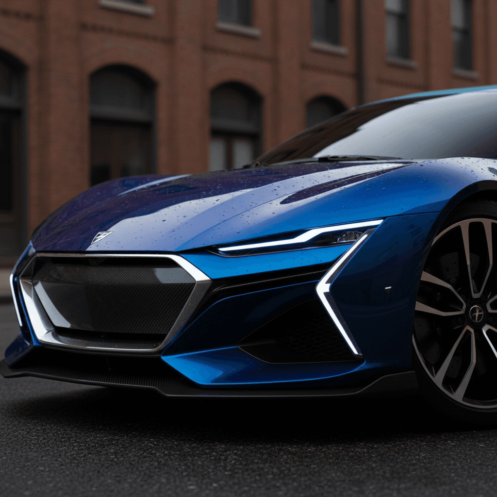 High-performance sports car detail shot